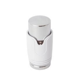 Flomasta  15mm x 1/2" White / Chrome Angled  Thermostatic Radiator