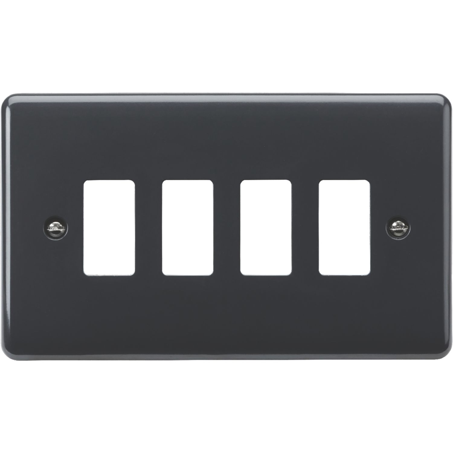 Knightsbridge Part M 4-Module Grid Faceplate Anthracite (386YA)