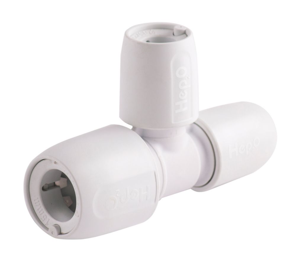 Hep2O  Plastic Push-Fit Reducing Tee 15mm x 10mm x 10mm