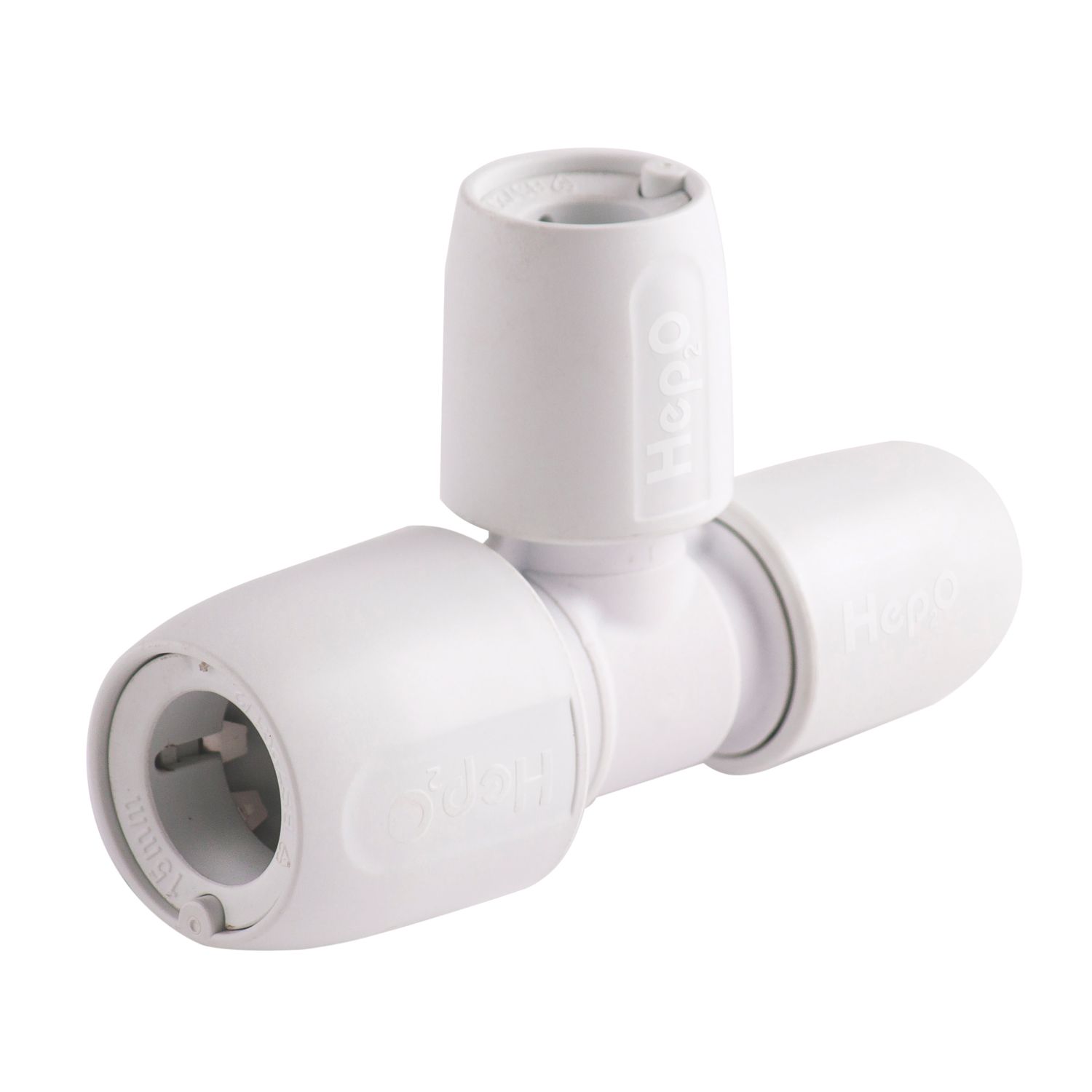 Hep2O Plastic Push-Fit Reducing Tee 15mm x 10mm x 10mm (3870F)