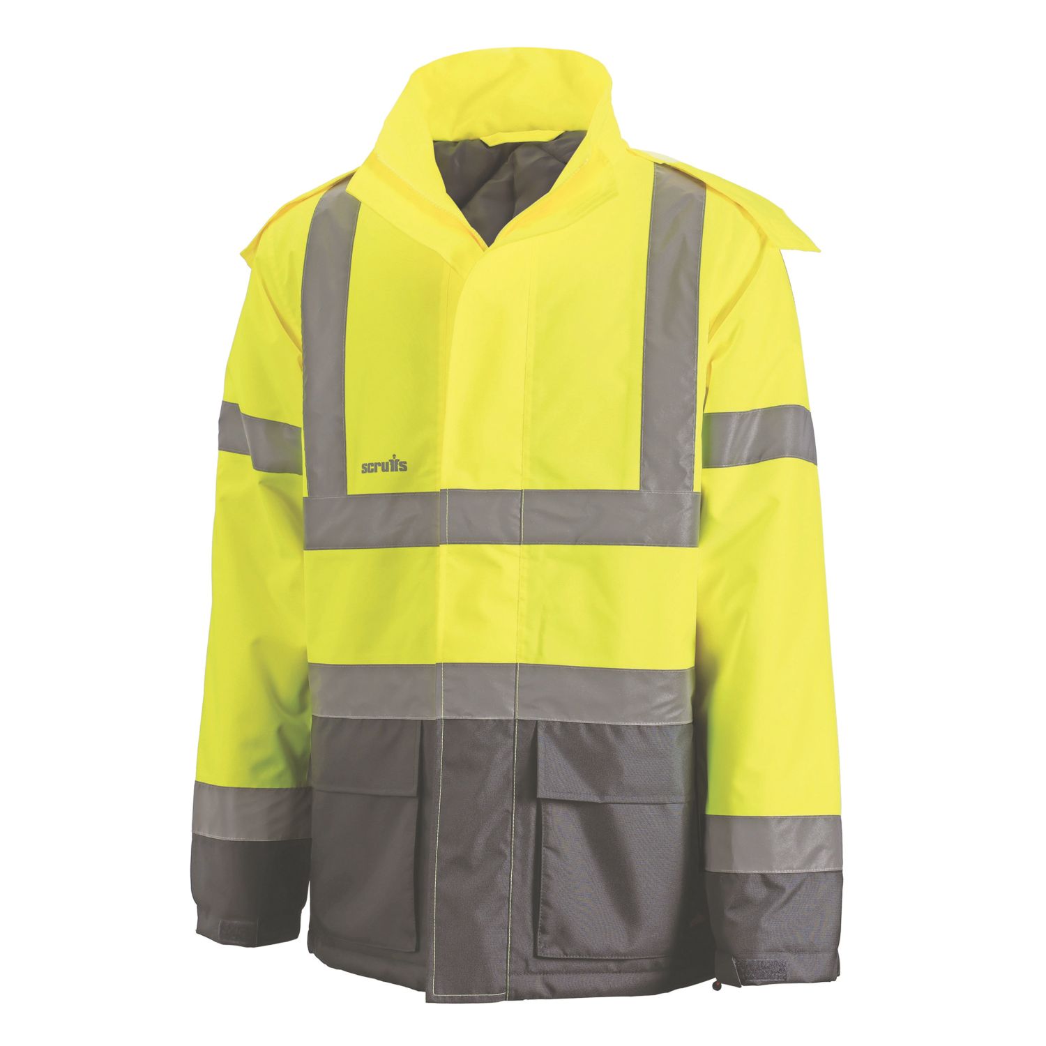 Scruffs Hi-Vis Jacket Yellow / Navy Medium 47" Chest (387AG)
