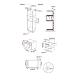 Cooke & Lewis CLCOBLKUK Multi-Function Oven with Microwave Black 454mm x 595mm
