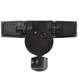 Lutec Tri Guard Outdoor LED Triple Head Floodlight With PIR & Photocell Sensor Black 23W 2900lm