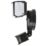 Lutec Tri Guard Outdoor LED Triple Head Floodlight With PIR & Photocell Sensor Black 23W 2900lm