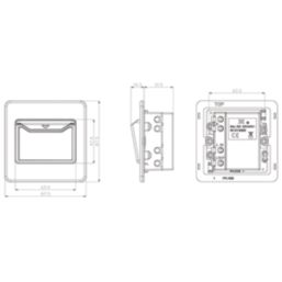 Knightsbridge Screwless 32A Key Card Switch Antique Brass with Black Inserts