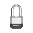 Master Lock PK1EURDLF  All-Weather   Elite Laminated Padlock  Silver & Black 45mm