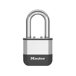 Master Lock PK1EURDLF  All-Weather   Elite Laminated Padlock  Silver & Black 45mm