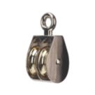 Essentials Steel Double Wheel Pulley 35mm