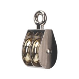 Essentials Steel Double Wheel Pulley 35mm
