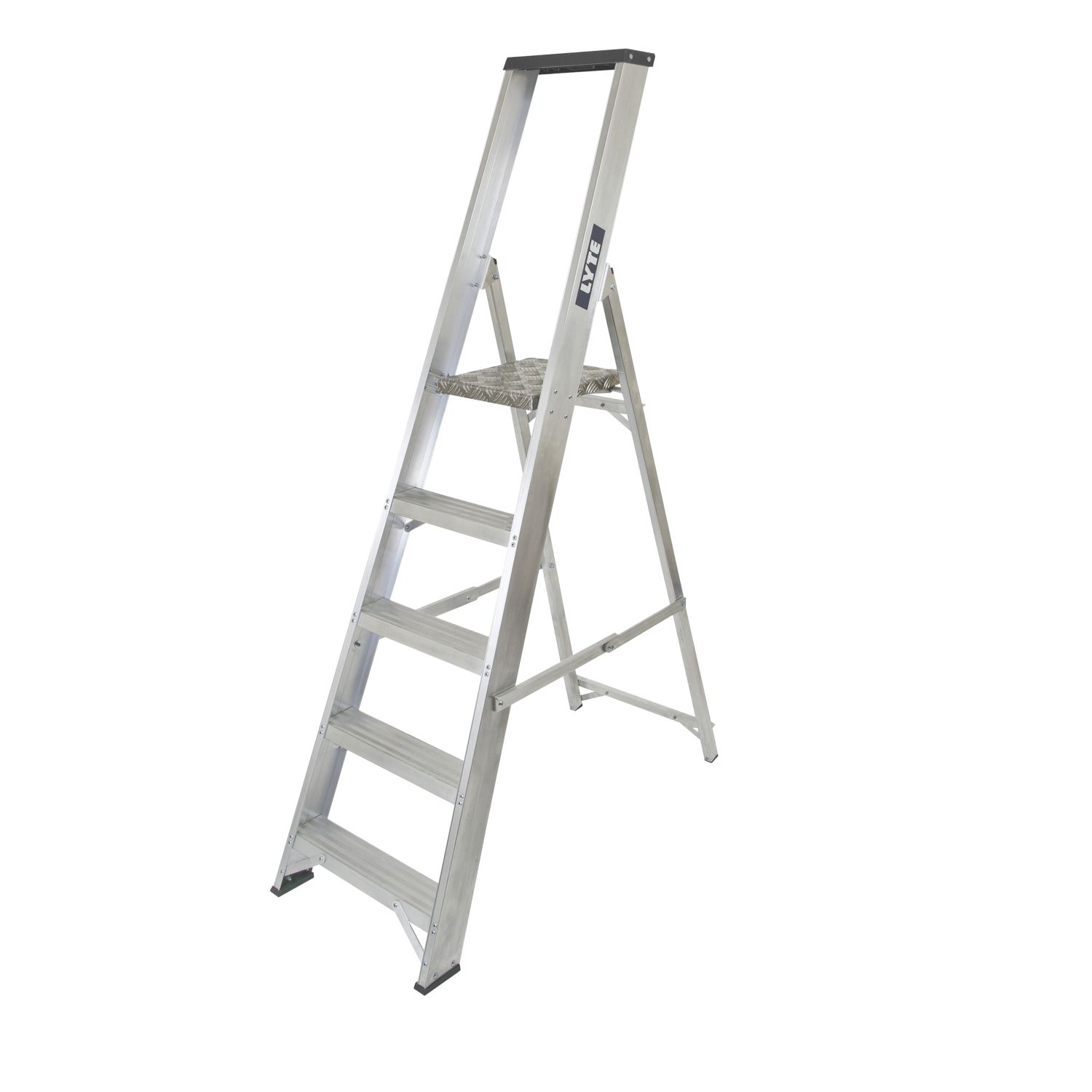 Lyte Aluminium 1.66m 5 Step Platform Step Ladder (387FH)