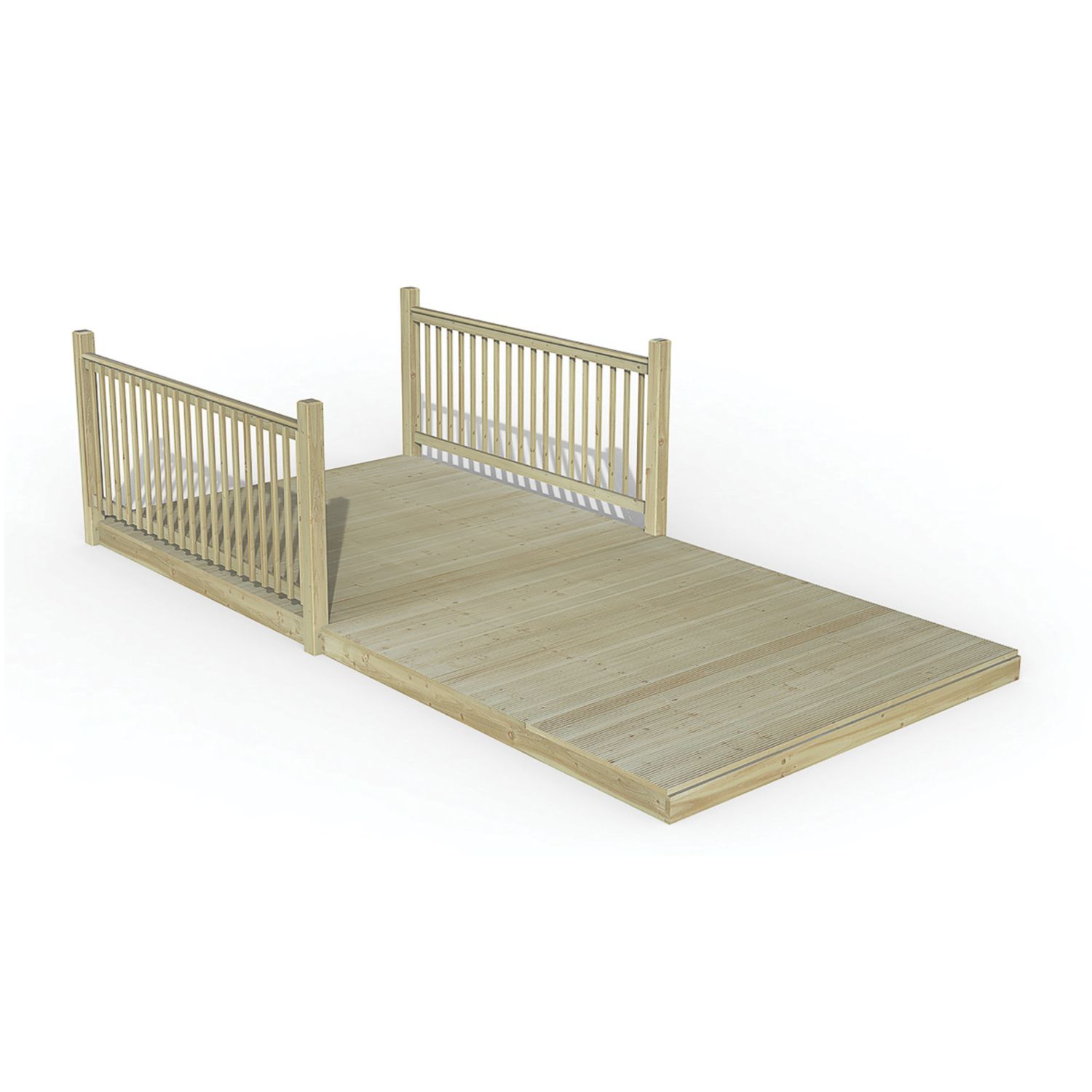 Forest Ultima Decking Kit with 2 x Balustrades (4 Posts) 2.4m x 4.8m (387FL)