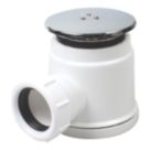 Flomasta  Dome Compression Shower Waste White 50mm