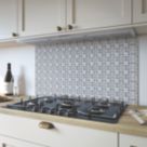 Wilsonart Florence Black & White Splashback 900mm x 800mm x 4mm