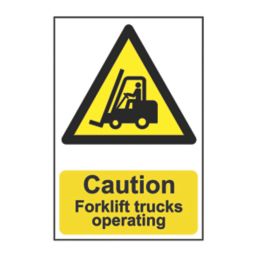 Essentials 'Caution Forklift Trucks Operating' Sign 420mm x 297mm