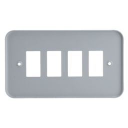 Contactum  4-Module Grid Metal Clad Faceplate