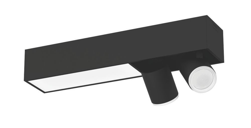 Philips Hue Centris RGB & White LED 2Spot Ceiling Light Black 11W 11701560lm Screwfix