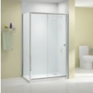 Triton Neo Six  Framed Rectangular Sliding Door Shower Enclosure  Chrome  1200mm x 800mm x 1850mm