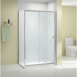 Triton Neo Six  Framed Rectangular Sliding Door Shower Enclosure  Chrome  1200mm x 800mm x 1850mm