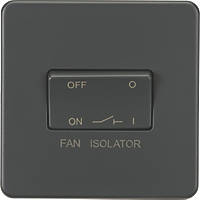 Knightsbridge SF1100AT 10AX 1-Gang TP Fan Isolator Switch Anthracite
