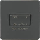 Knightsbridge  10AX 1-Gang TP Fan Isolator Switch Anthracite