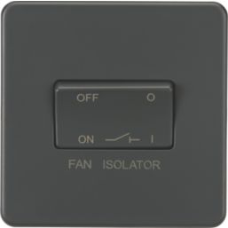 Knightsbridge  10AX 1-Gang TP Fan Isolator Switch Anthracite