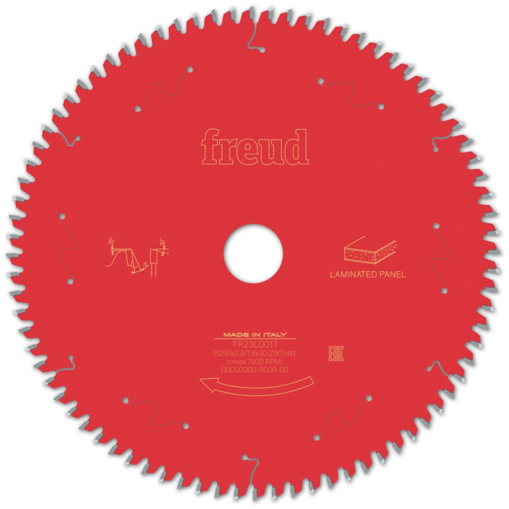Freud F03FS09804 Laminate Panel Circular Saw Blade 250mm x 30mm