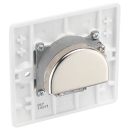 British General 800 Series 1-Gang Triplex TV Socket White