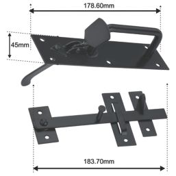 Smith & Locke Gate Latch Black 178mm