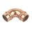Flomasta  Brass Solder Ring Equal 90° Elbows 10mm 10 Pack