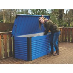 Trimetals   6' x 2' 6" (Nominal) Metal Garden Storage Box Blue