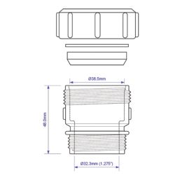 McAlpine S31U Compression & BSP Connections Straight Connector White 32mm x 32mm