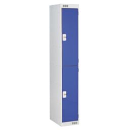 LinkLockers 2-Door Security Locker 1800mm x 300mm Blue