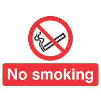 "No Smoking" Sign 450 x 600mm