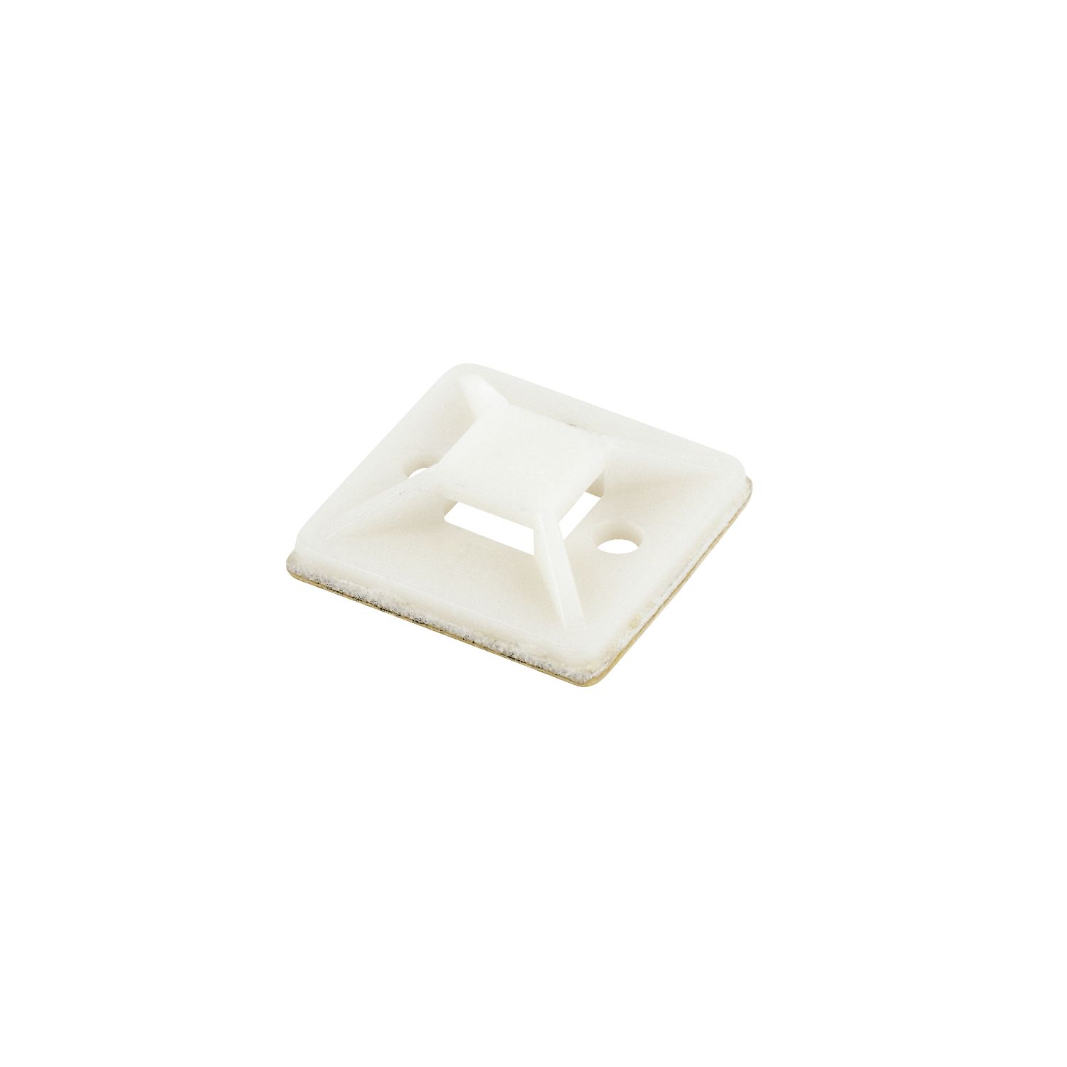 Essentials Cable Tie Bases Natural 25mm x 25mm 100 Pack (38890)