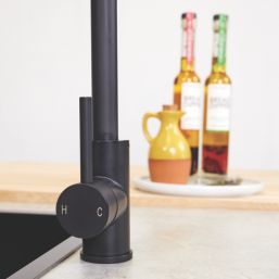 ETAL Forma Single Lever Kitchen Mixer Tap Matt Black Finish