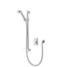 Aqualisa Visage Q HP/Combi Rear-Fed Chrome Thermostatic Single Outlet Concealed Smart Shower with Adjustable Head