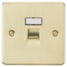 Knightsbridge  1-Gang RJ45 Brushed Brass with Colour-Matched Inserts
