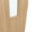 Green & Taylor  1-Clear Light Satin Lacquered Oak Wooden Traditional Internal Fire Doors with Glass 1981mm x 838mm
