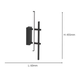 Eglo Trepiliano LED Wall Light Black 12W 1450lm