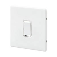 MK Aspect 10AX 1-Gang 2-Way Switch  White with Colour-Matched Inserts