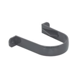 FloPlast  Round Rainwater Downpipe Clips Anthracite Grey 68mm 10 Pack