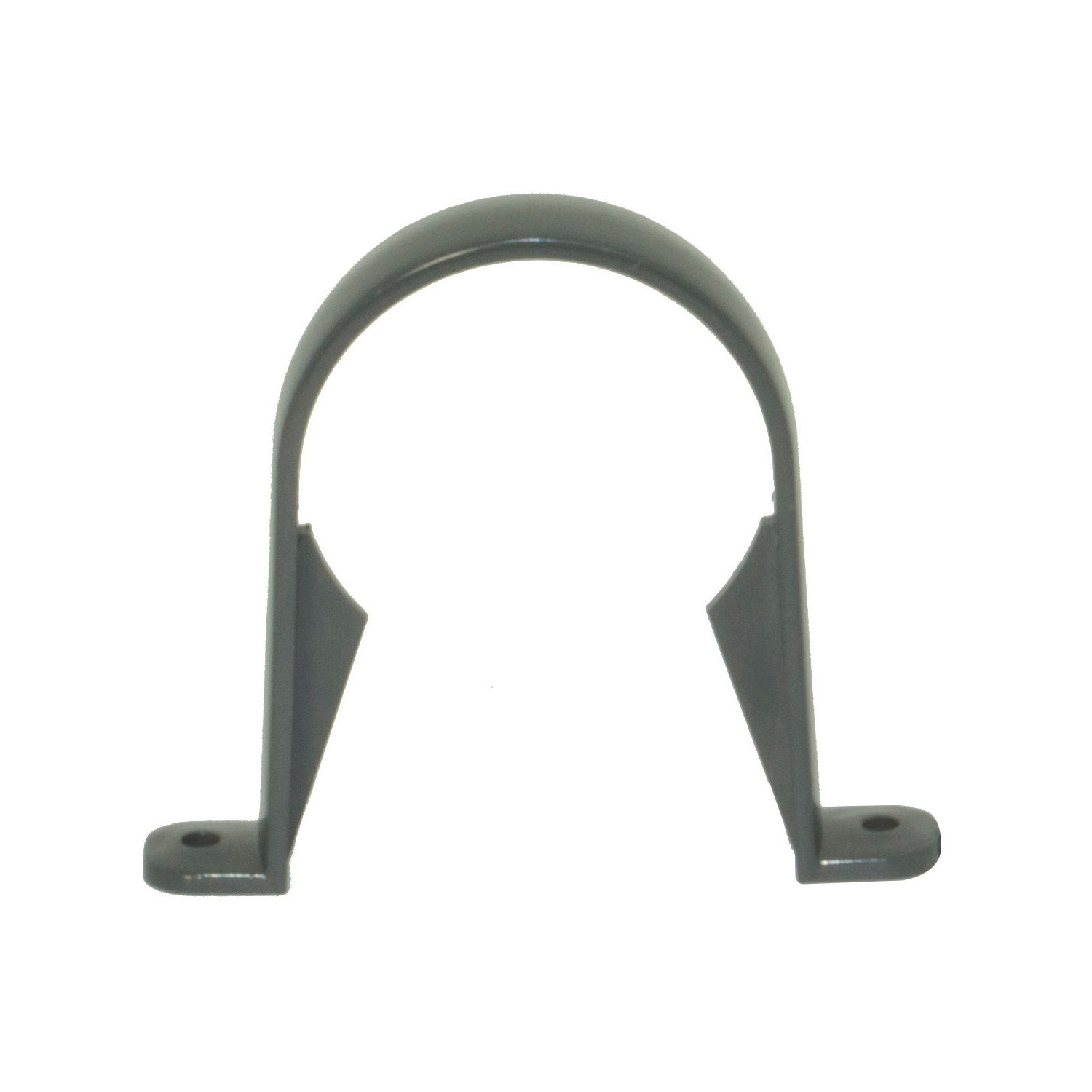 FloPlast Round Rainwater Downpipe Clips Anthracite Grey 68mm 10 Pack (388KJ)