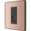 British General Evolve 1-Gang Slave Telephone Socket Copper with Black Inserts