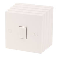 10AX 1-Gang 2-Way Light Switch  White  5 Pack