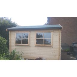 Shire Solway 2 10' x 10' (Nominal) Apex Timber Log Cabin with Assembly