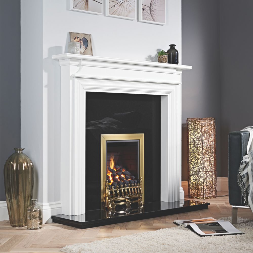 Focal Point Blenheim Brass Electric LED Electric Fire, 57 OFF