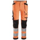 Snickers 6243 Hi-Vis Work Trousers Orange 39" W 32" L