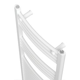 Flomasta 1200mm x 450mm 1672BTU White Curved  Towel Radiator