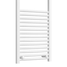 Flomasta 1200mm x 450mm 1672BTU White Curved  Towel Radiator
