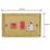 Varilight  45A 2-Gang 2-Pole Cooker Switch & 13A DP Switched Socket Georgian Brass  with White Inserts